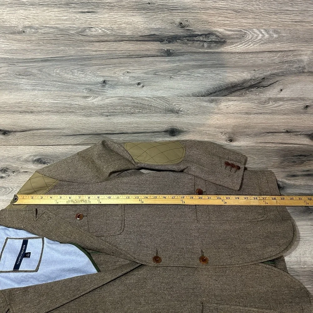 Tommy Hilfiger Men's Tweed Sport Coat Blazer Wool Blend Herringbone‎ Large
